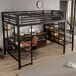 Cama alta de metal Cama alta de metal Negro