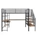 Cama alta de metal Cama alta de metal Negro