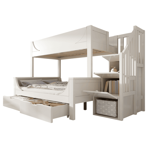 Beliche de madera maciza 140x200(90x200)cm,branco
