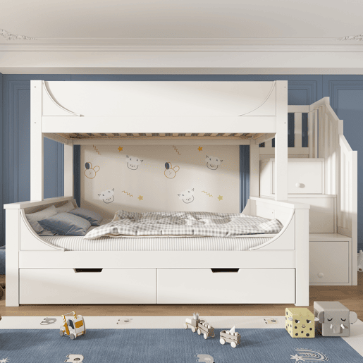 Beliche de madera maciza 140x200(90x200)cm,branco