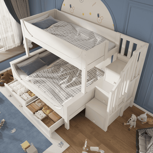 Beliche de madera maciza 140x200(90x200)cm,branco