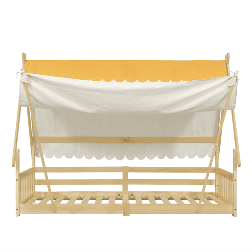 Cama-casa,cama de criança de madera maciza 90x200cm,natural