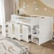 Cama alta de madera de pino Cama alta de madera de pino Blanco