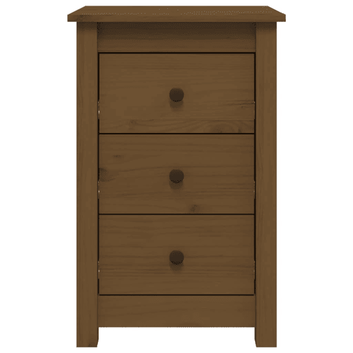 Lote de 2 Mesas De Cabeceira - Mesinhas De Cabeceira 40x35x61,5 cm pinho maciço castanho mel
