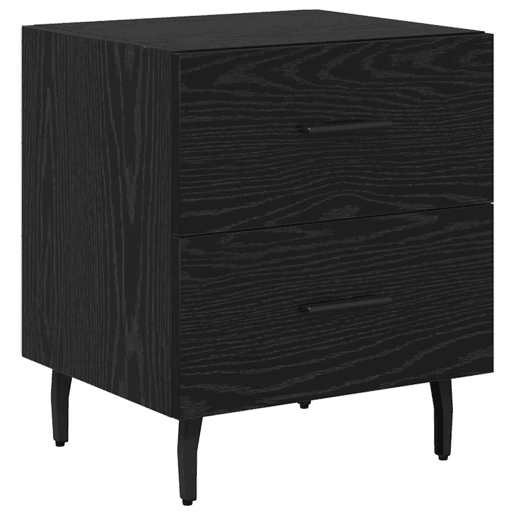 Lote de 2 Mesa De Cabeceira - Mesinha De Cabeceira Carvalho preto 40 x 35 x 47,5 cm