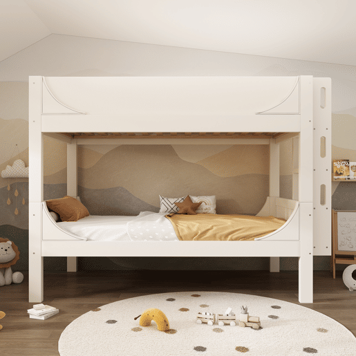Beliche de madera maciza 90x200cm,branco