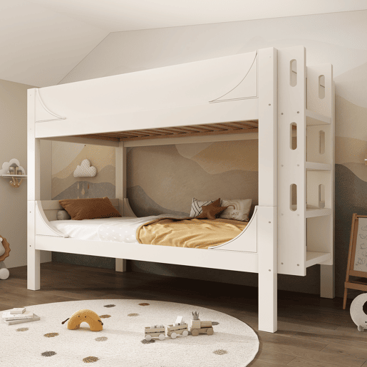 Beliche de madera maciza 90x200cm,branco