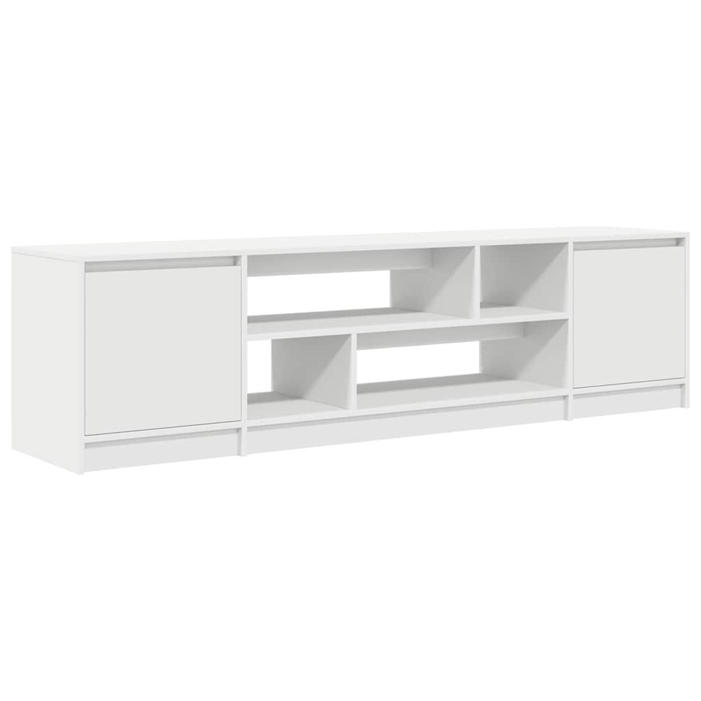 Mueble de tv de madera de ingeniería blanco 188,5x41x50 cm