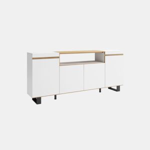 Aparador Kavos Up Blanco - Roble Nude 203 x 87 x 34,6 cm