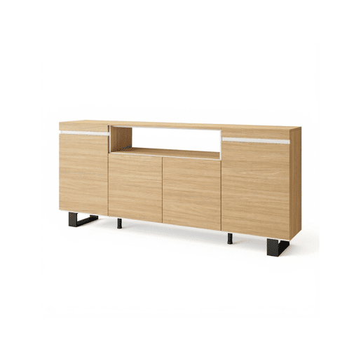 Aparador Kavos Up Roble Nude - Blanco 203 x 87 x 34,6 cm