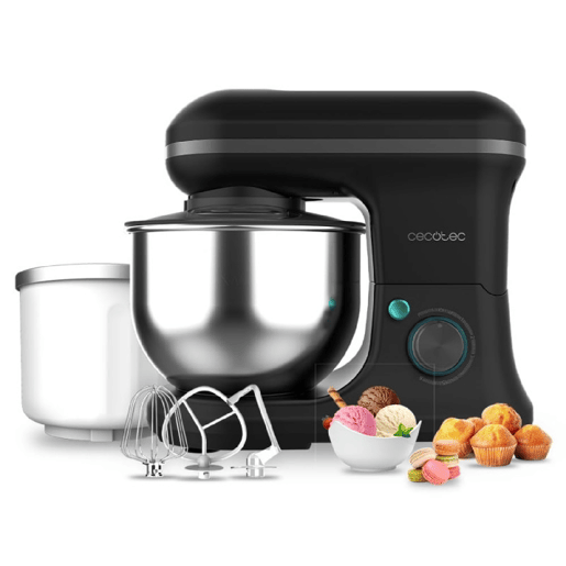 Cecotec Batedeira amassadora com 5 funções, design elegante e acessórios para bater e amassar. Inclui função para fazer gelado. Cecotec Batedeira amassadora com 5 funções, design elegante e acessórios para bater e amassar. Inclui função para fazer gelado.
