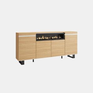 Aparador Kavos Up Lareira Roble Nude - Blanco 203 x 87 x 34,6 cm