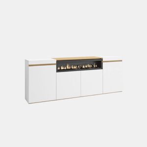 Aparador Kavos Lareira Blanco - Roble Nude 203 x 75 x 34,6 cm