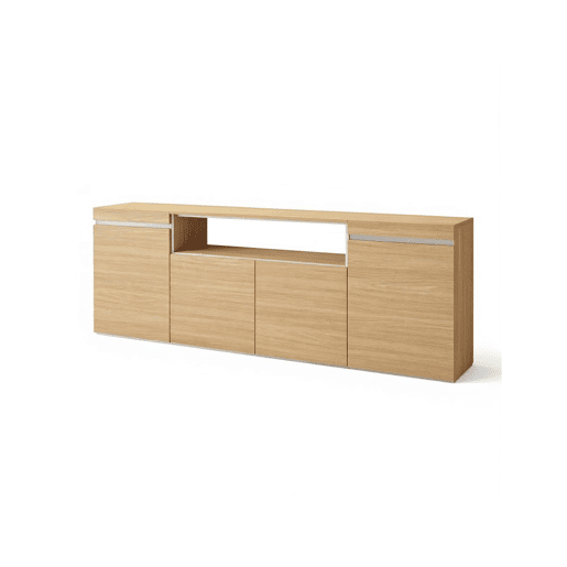 Aparador Kavos Roble Nude - Blanco 203 x 75 x 34,6 cm