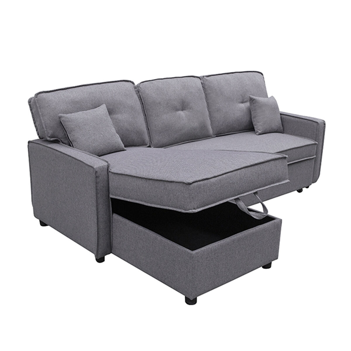 Sofá Chaise Longue Cama de 3 Plazas con Arcón modelo Dallas