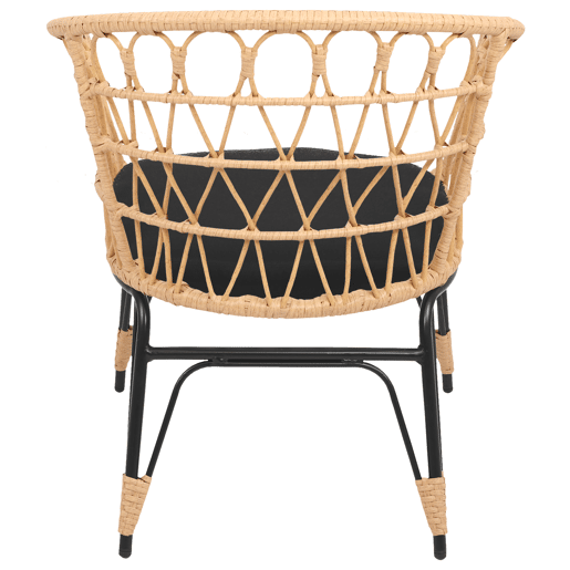 Conjunto de 2 cadeirões de rotim sintético com almofadas AIKO