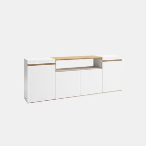 Aparador Kavos Blanco - Roble Nude 203 x 75 x 34,6 cm