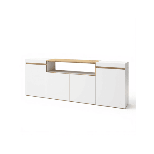 Aparador Kavos Blanco - Roble Nude 203 x 75 x 34,6 cm