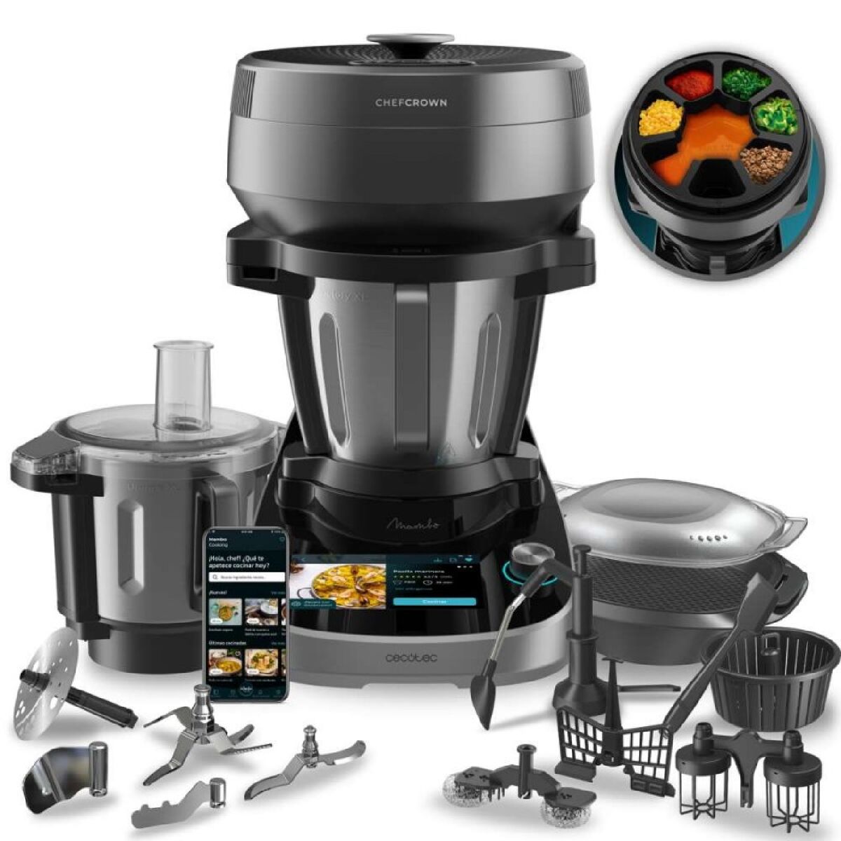 Robot de cocina Cecotec Mambo CooKing Total Gourmet W ChefCrown