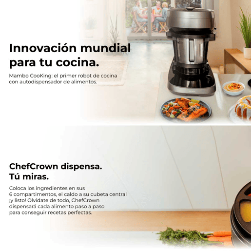 Cecotec Robô de cozinha multifunções com distribuidor de alimentos.