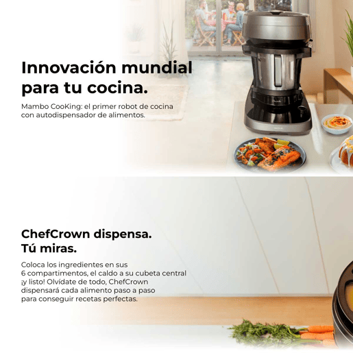 Cecotec Robô de cozinha multifunções com distribuidor de alimentos.