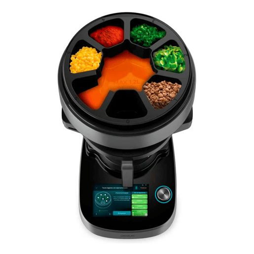 Cecotec Robô de cozinha multifunções com distribuidor de alimentos.