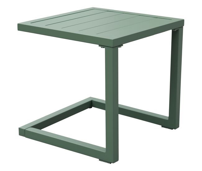 Mesa auxiliar barbados de aluminio verde salvia