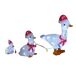 Set de 3 Patos decorativos Navideños con Luces LED y temporizador Set de 3 Patos decorativos Navideños con Luces LED y temporizador Rojo