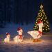 Set de 3 Patos decorativos Navideños con Luces LED y temporizador Set de 3 Patos decorativos Navideños con Luces LED y temporizador Rojo