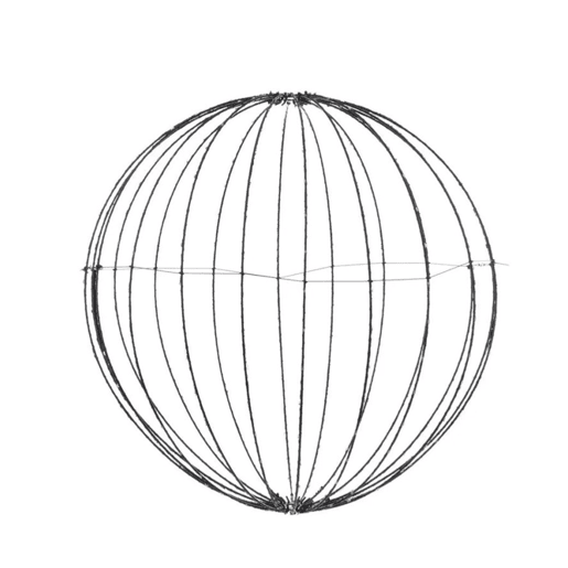 Bola de metal dobrável com 224 luzes LED RGB e controle remoto