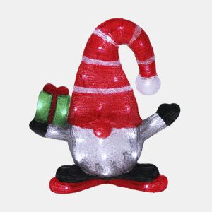 Gnomo de Natal Well Home com 40 luzes LED com temporizador