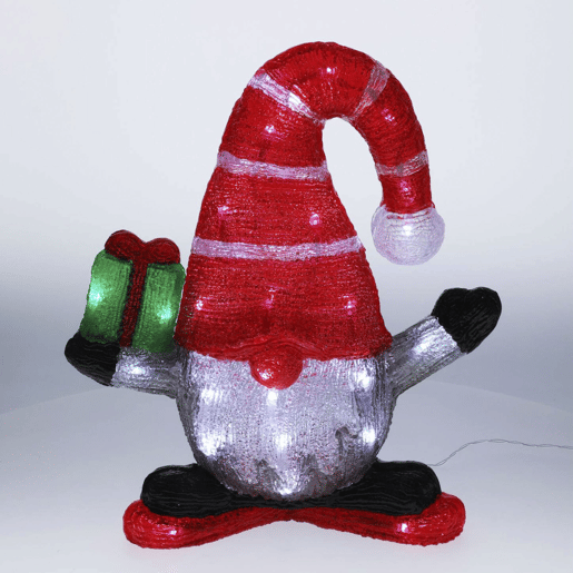 Gnomo de Natal Well Home com 40 luzes LED com temporizador