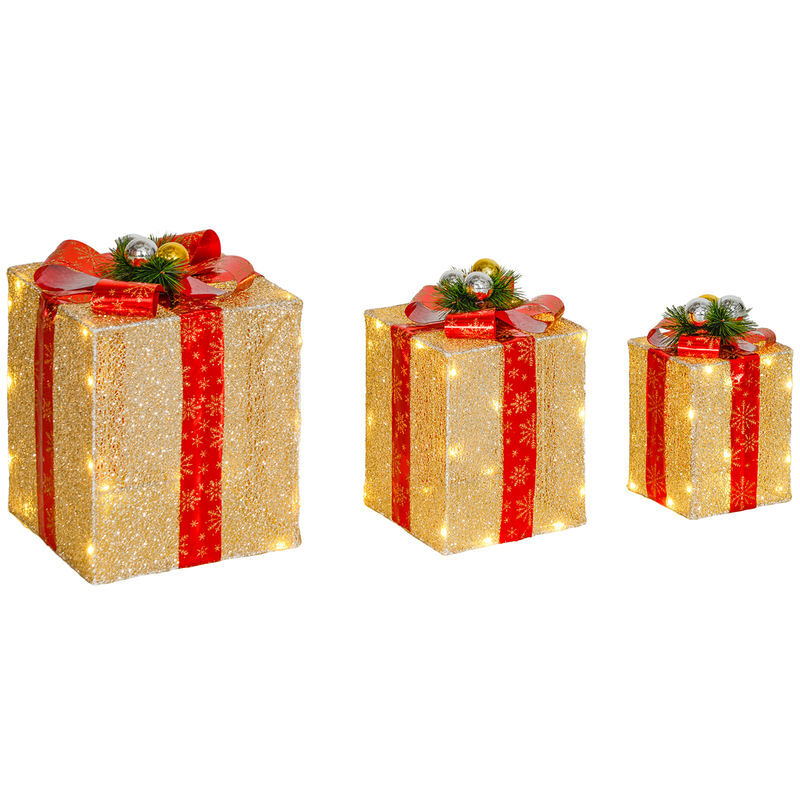 Luces de Navidad Acero, Poliéster Outsunny, hogar - decoración