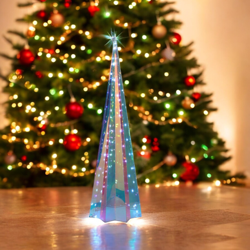 Cone Luminoso de Natal com Base em Estrela e 40 Luzes LED Cone Luminoso de Natal com Base em Estrela e 40 Luzes LED