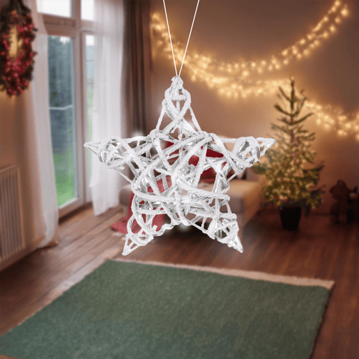 Estrela de Natal luminosa Well Home com 15 LEDs quentes