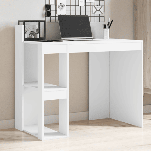 Secretária Mesa de escritório - 103,5x56,5x94 cm derivados de madeira branco