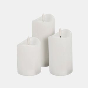 Conjunto de 3 velas LED com efeito gelatina, função temporizador,