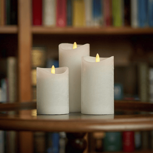 Conjunto de 3 velas LED com efeito gelatina, função temporizador,