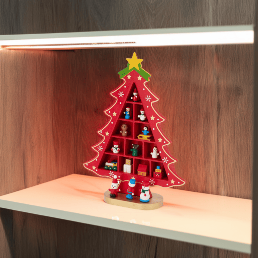 Estatueta de Árvore de Natal Well Home em MDF com Decoração