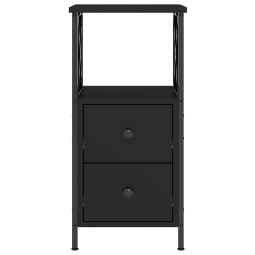 Mesa De Cabeceira - Mesinha De Cabeceira 34x35,5x70 cm derivados de madeira preto
