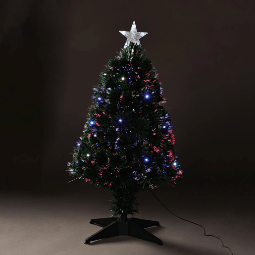 Árvore de Natal de fibra óptica com 20 luzes de LED e estrela