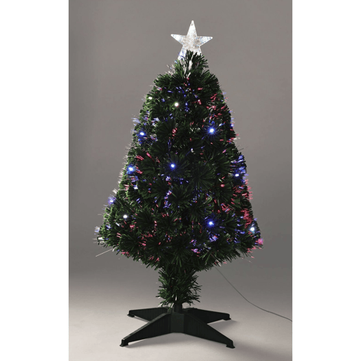Árvore de Natal de fibra óptica com 20 luzes de LED e estrela