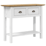 Mesa Consola - Mesa De Entrada 91x35x74cm madeira de pinho maciça castanho