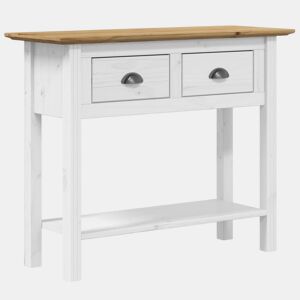 Mesa Consola - Mesa De Entrada 91x35x74cm madeira de pinho maciça castanho