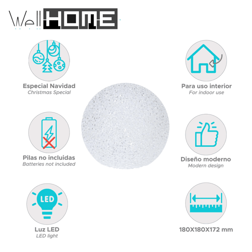 Bola de EVA Well Home com LED Quente