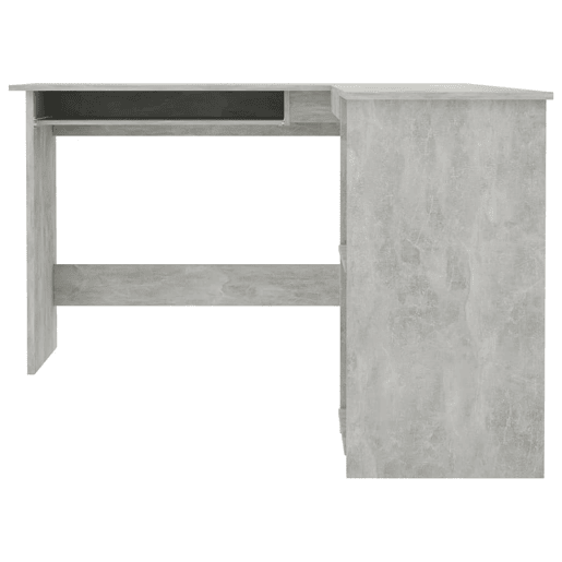 Secretária de canto - Mesa de computador forma L 120x140x75cm contraplacado cinzento
