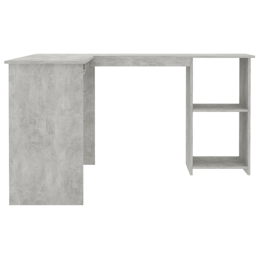 Secretária de canto - Mesa de computador forma L 120x140x75cm contraplacado cinzento