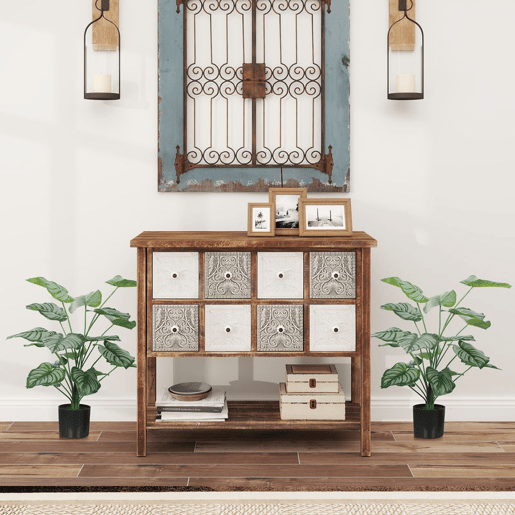 HOMCOM Conjunto de 2 Plantas Artificiais Decorativas 65 cm Plantas Artificiais com Vaso e Folhas para Interior Casa Sala de Estar Escritório Verde