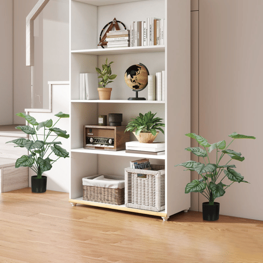HOMCOM Conjunto de 2 Plantas Artificiais Decorativas 65 cm Plantas Artificiais com Vaso e Folhas para Interior Casa Sala de Estar Escritório Verde