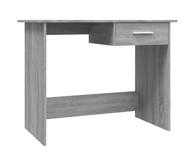 Escritorio - mesa de ordenador de madera contrachapada gris sonoma 100x50x76 cm